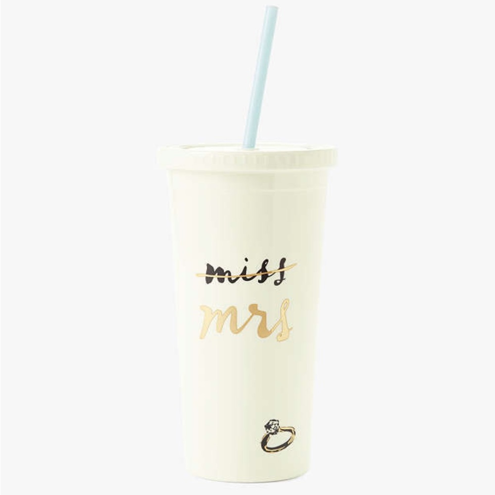 Kate spade Miss To Mrs. Tumbler With Straw